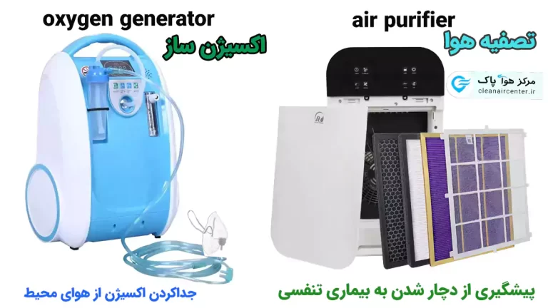 تفاوت دستگاه اکسیژن ساز با دستگاه تصفیه هوا